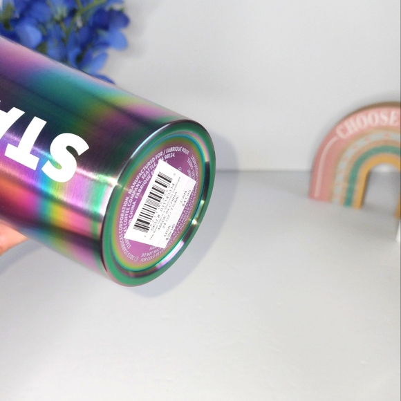 💙🩷💛 Starbucks 🥤 Oil Slick Design Stainless Steel 24oz Cold Cup Tumbler ☆NWT☆ - Picture 6 of 6